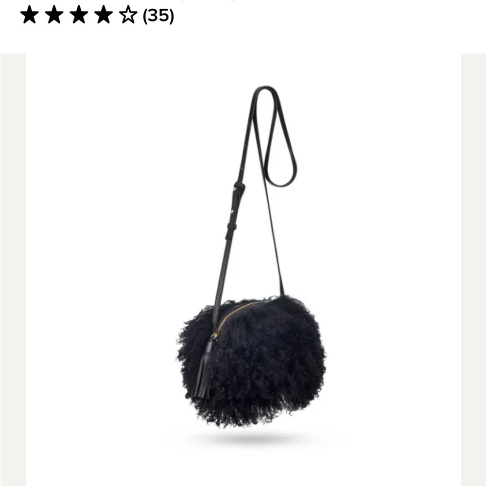 UGG Mongolian Pom Pom Crossbody Bag